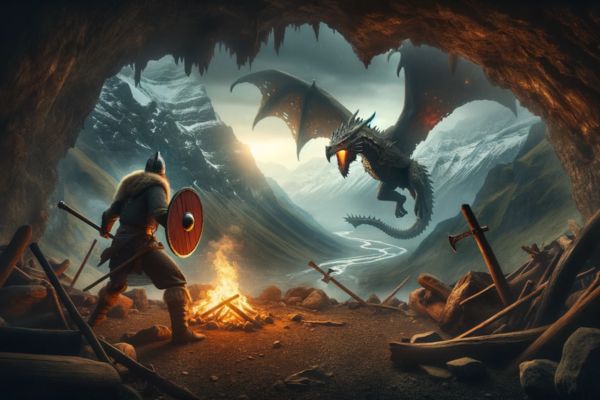 batalla contra el dragón Fáfnir